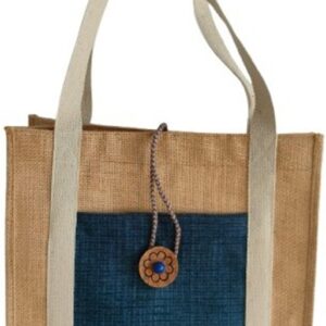 TG J Button Jute Bag
